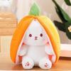 Забавная Милая Плюшевая Игрушка Фруктовый Кролик Joy Милая Морковка Клубника Превращаются в Кролика Плюшевая Игрушка Подарок на День Рождения Рождество для Детей