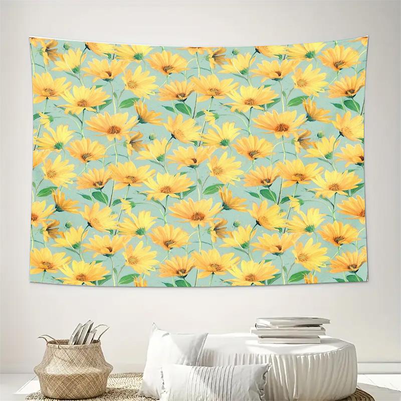 Boho Tapestry Wall Hanging Nature Floral Sunflowers Aesthetic Room Decor Home Living Room Bedroom Wall Art Gift