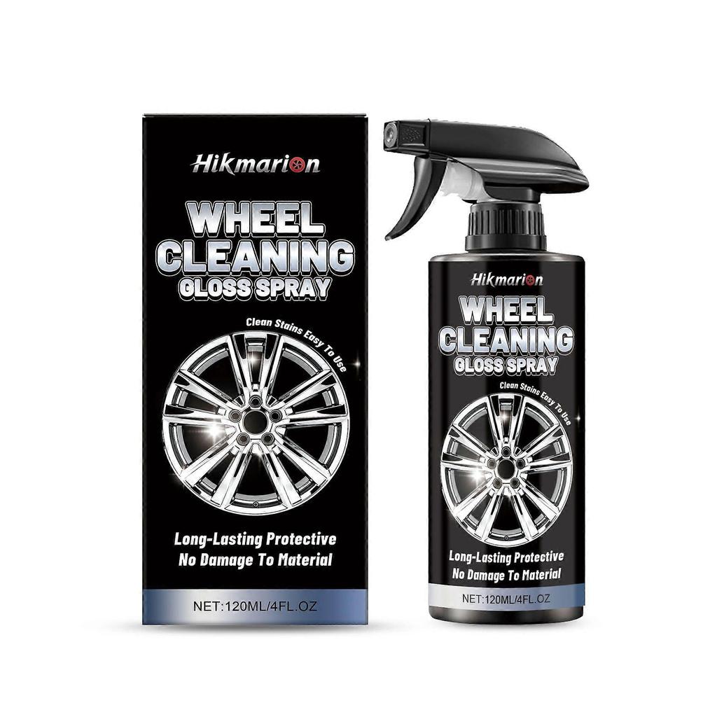 Hikmarion Wheel Hub Cleaning Spray Wheel Hub Clean Gloss Renovation Mild Stain Removal Car Daily Maintenance