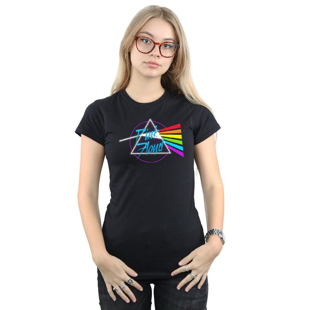 Pink Floyd Womens/Ladies Neon Darkside Cotton T-Shirt