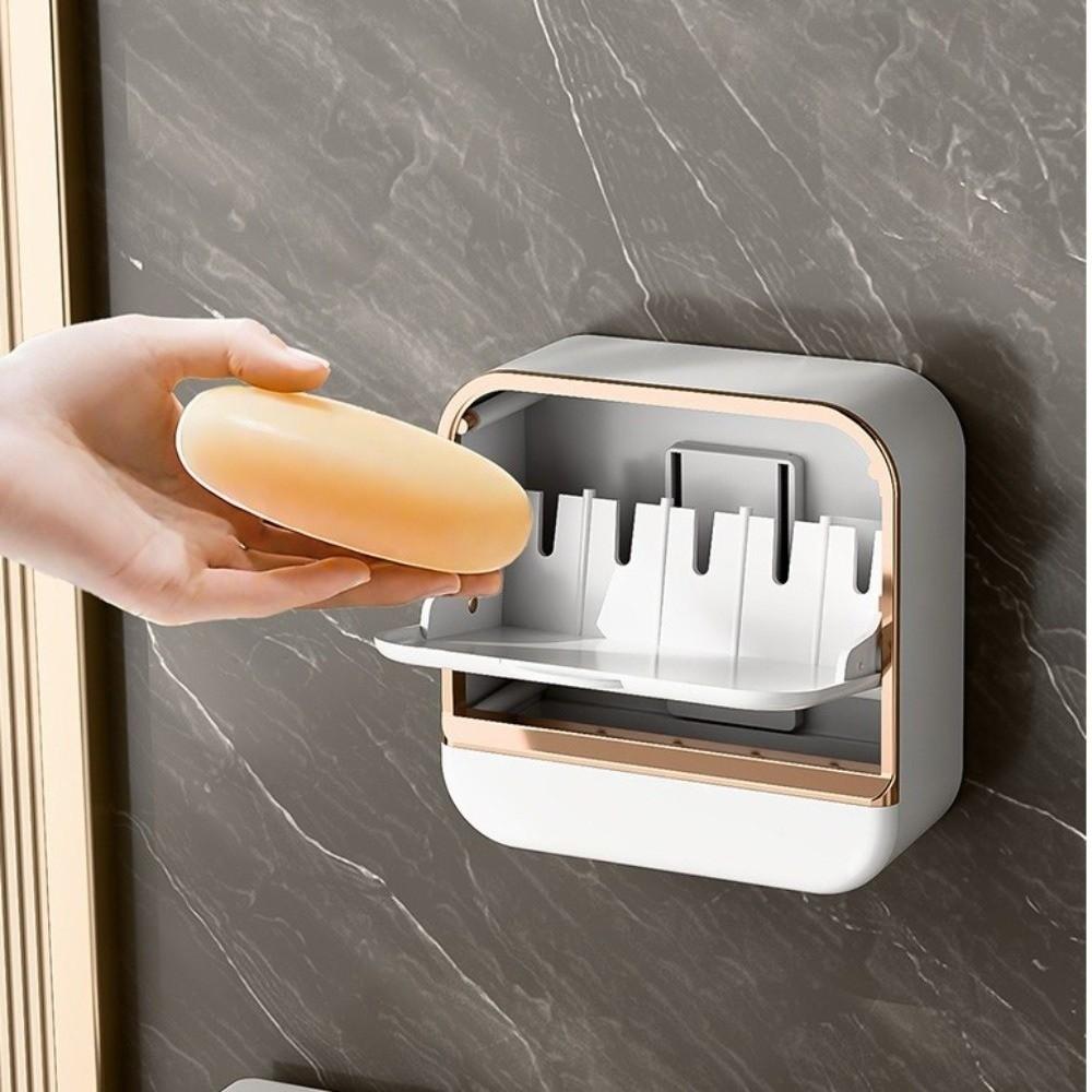Punch-Free Soap Holder Waterproof Bathroom Drain Soap Box Soap Storage Case Bathroom Accessories