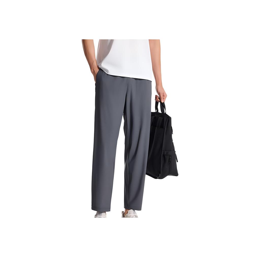 Anta Тренировочная серия Однотонные Дышащие Универсальные Спортивные брюки длиной девять точек Мужские брюки Серый 152527301-1