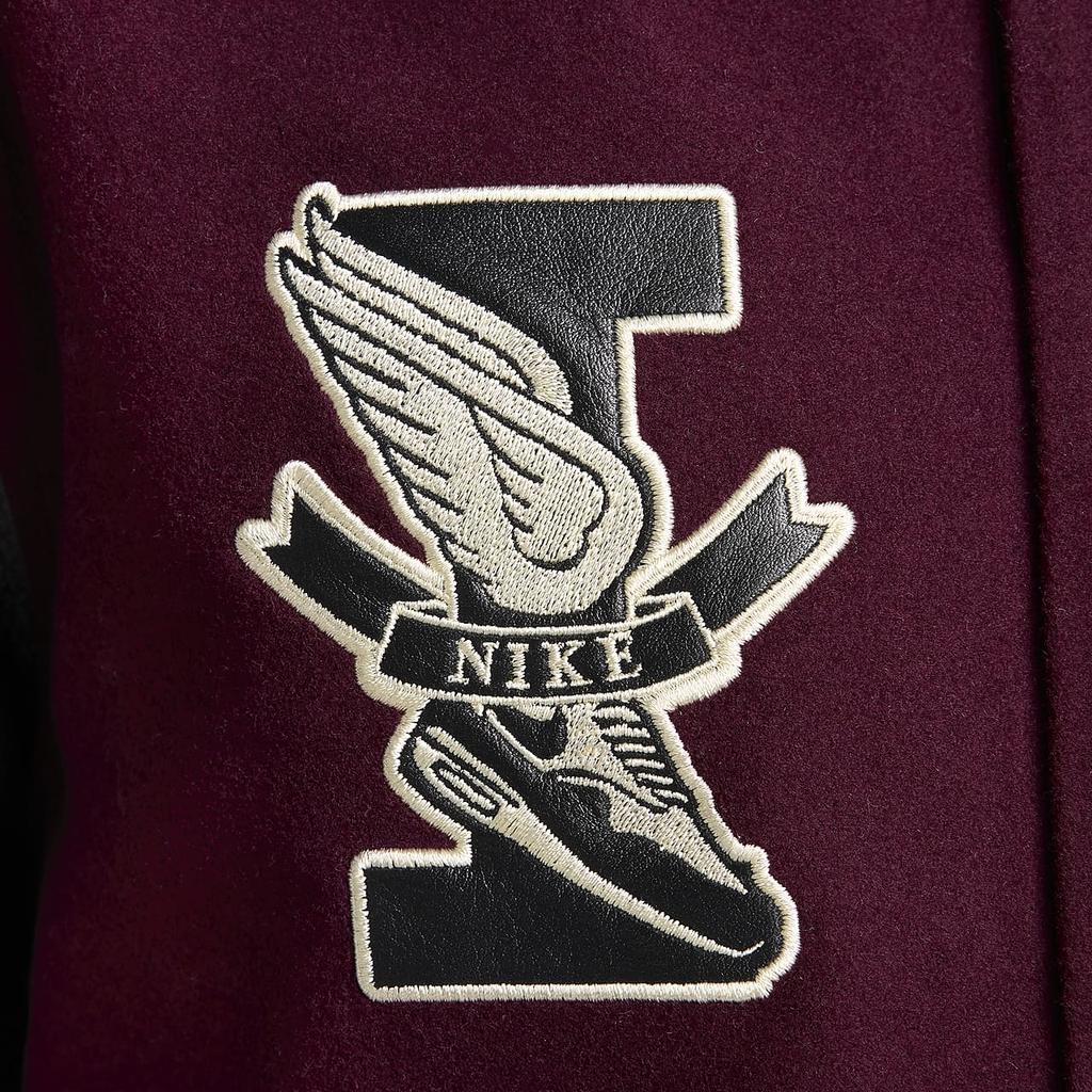 Nike Классическая комфортная кожаная куртка мужская верхняя одежда темно-коричневая черная FQ0299-681