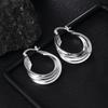 New High Quality 925 Sterling Silver Earrings Fashion Jewelry Elegant Woman Retro Circle Earrings Christmas Gifts