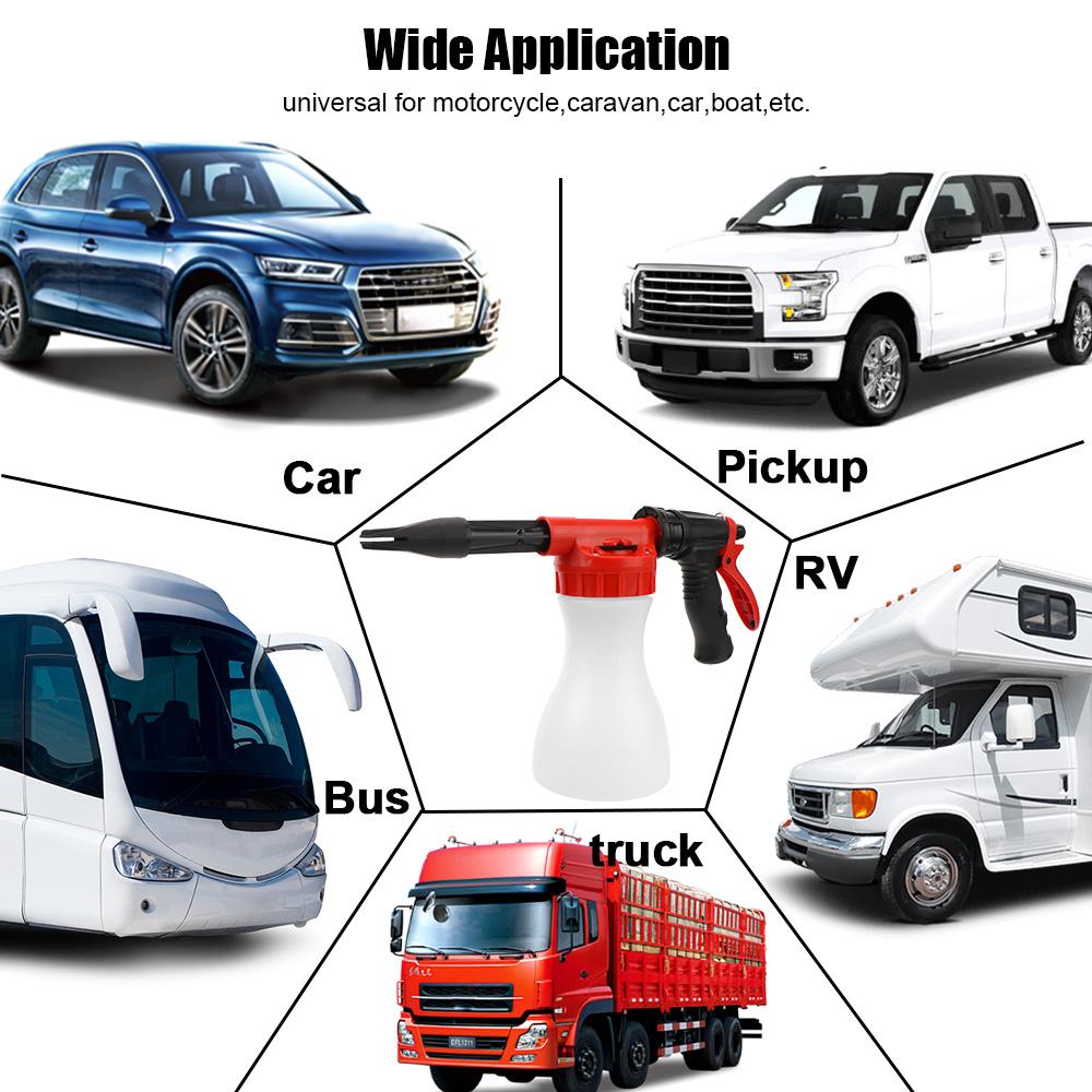 Автоаксессуары, инструмент для чистки и мытья, пеногенератор для снега, насадка для пены низкого давления, 800 мл, пистолет для мытья пены, автомойка, мыло, шампунь, распылитель, универсальный