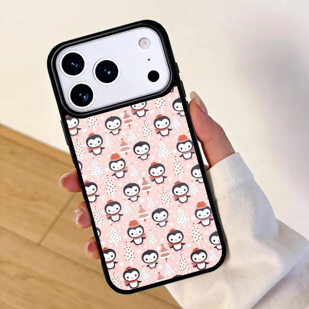 Antarctica Animal Flying Penguins Mobile Phone Case for IPhone 17 AIR 16pro Max 15 14 13 12 11 Bumper Cover