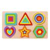 Wooden Geometry Puzzle Board Game Preschool Color Learning Geometric Shape Matching