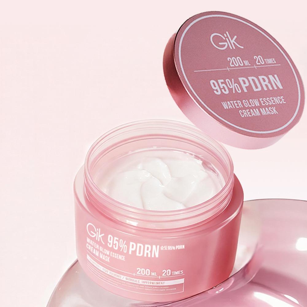 GIK PDRN Water Glow Essence Cream Mask Deep Hydration & Nourishing 200ml Face Pack Radiant Skin