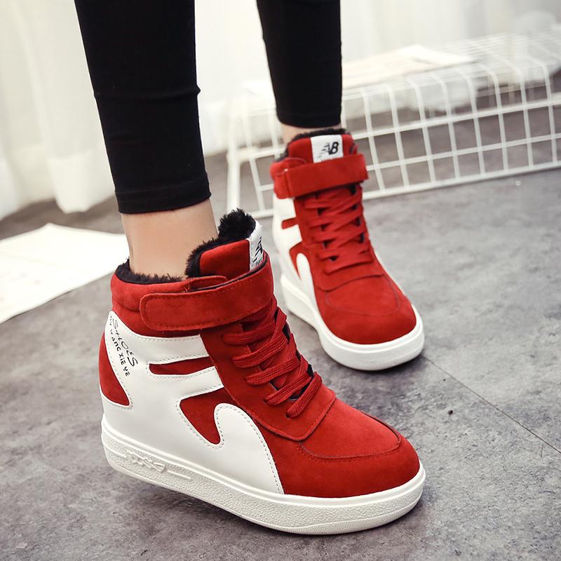 Новые брендовые дизайнерские женские зимние ботинки, увеличивающие рост, повседневные женские ботильоны для женщин из кожи X1120 35