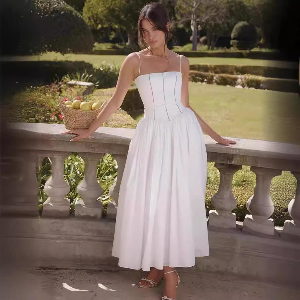 GMXIA Платье Fairy Chic Strap Gentle Wind, утягивающее платье с цветочным принтом на бретелях