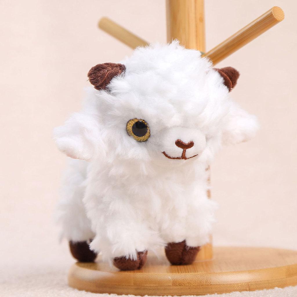 Miniature Sheep Plush Doll With Pp Cotton Filling For Bag Charm And Collectible Gift Items