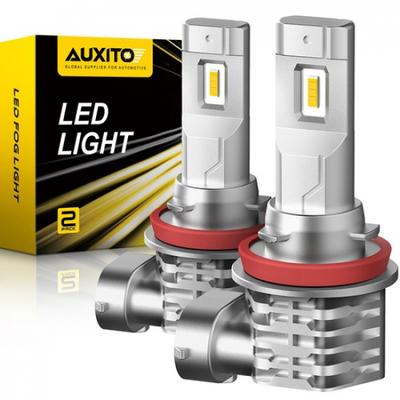 AUXITO H11 H8 Светодиодные лампы противотуманного света/ДХО высокой мощности, золотисто-желтые, 2 шт. EOOH