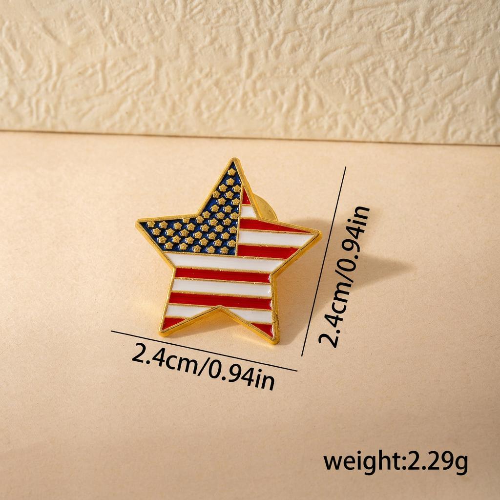 American Flag Brooch Multi-Functional Decorative Brooch Enamel Brooch Colorful Independence Day Badge For Gift Independence Day