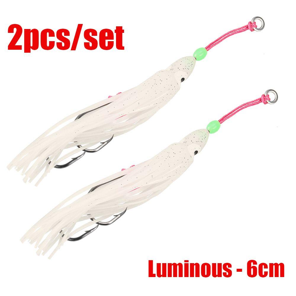 Portable Swim Squid Skirt Lure Saltwater Octopus Bait Hook Fishing Tackle Soft Silicone