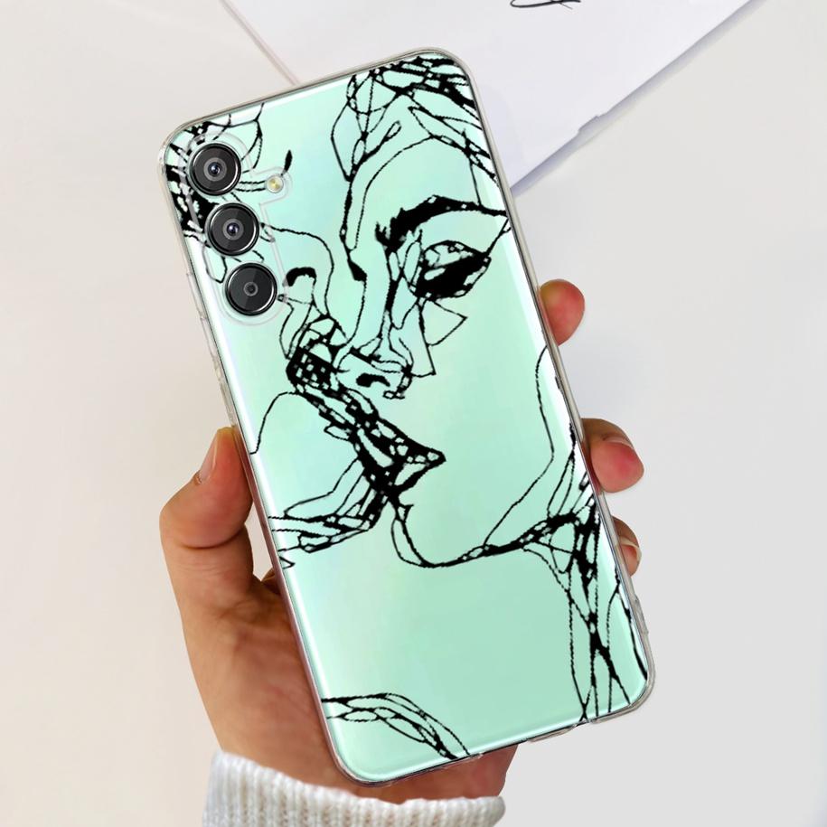 For Samsung Galaxy M15 5G Case SM-M156B Luxury Marble Clear Silicone Soft TPU Phone Cover For Samsung Galaxy F15 5G