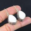 Подарок для нее Натуральный радужный лунный камень Капля/Подвеска Винтажные серьги Серебро 925 пробы
