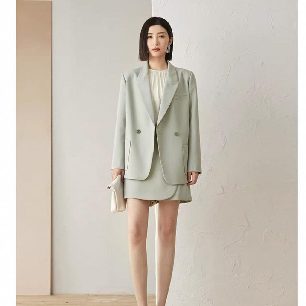 Spring Autumn Fashion Loose Korean Style Blazer Elegant Plus Size Suit Jacket Casual Petite Women