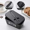 1pc New Butter Container Box with Knife Simple Restaurant Sealed Storage Box Cheese Box Butter Slicer Butter Dish Home Tableware