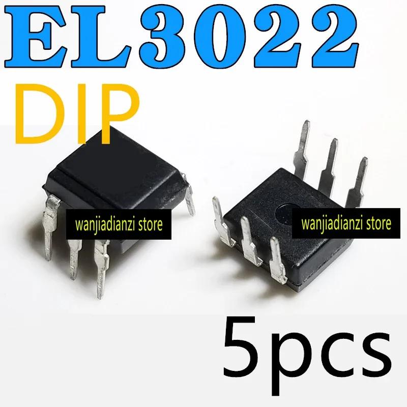 5 шт. оригинальный EL3022 DIP6 Трехвыводной двунаправленный тиристорный оптопара Черный Электрооптический оптопара,