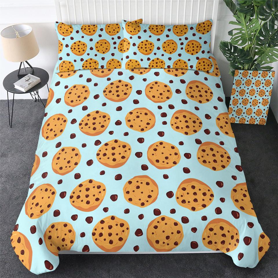 Комплект пододеяльника Буррито Кинг/Квин сайз 3D-принт Тема еды Пододеяльник на молнии Для детей Мальчиков Девочек Полиэстеровый комплект постельного белья