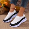 2024 Woman Summer New Fashion Round Toe Mixed Color Flat Shoes PU Leather Outdoor Slip-On Non-Slip Walking Women's Sports Shoes