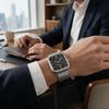 Мужские кварцевые часы SKMEI Квадратные Золотые Нержавеющая сталь 2509