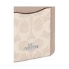 New COACH Coated Canvas Card Holder Mini Women's Sand & Taupe CW883-SVPWH