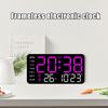 Digital Wall Clock Large Display Auto Dimming Easy-Setup Temperature Calendar Countdown Timer Silent Hanging Clock