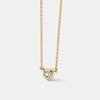 Low-Key Old Money Style! Fancy Fashion Minimalist round Golden Beanie YILI Diamond Zircon Exquisite Clavicle Necklace