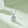 5mm Gra Moissanite Pass Test Diamond 18k White Gold Pendant Necklaces Engagement 925 Sterling Silver Jewelry