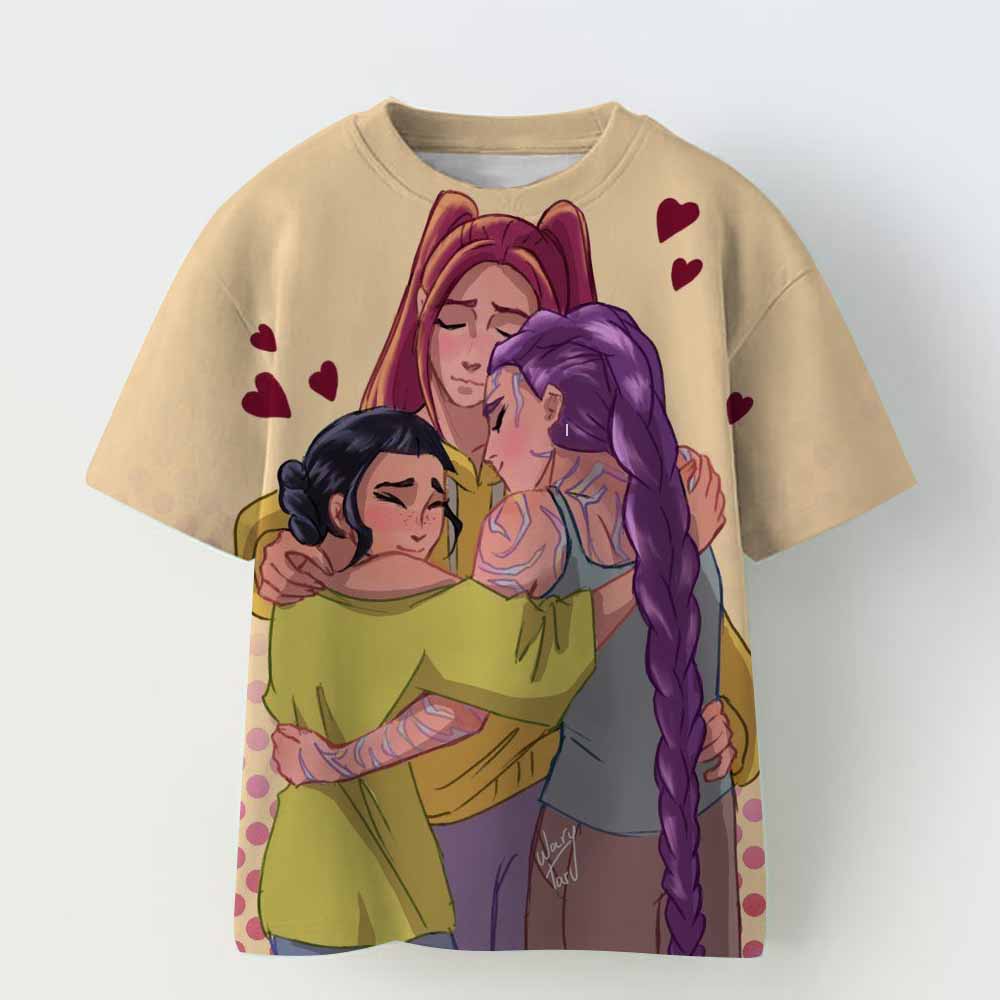 Винтажная футболка Rumi Tiger с принтом KPop Demon Hunters, аниме, с коротким рукавом, летняя, для девочки, для мальчика, повседневные топы, с круглым вырезом, одежда