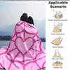 1pc Heart Web Blanket Warm, Cozy, And Soft, Suitable for Sofas, Beds, Cars, And Office Use.Perfect for Camping And Travel, Making It a Great Gift for