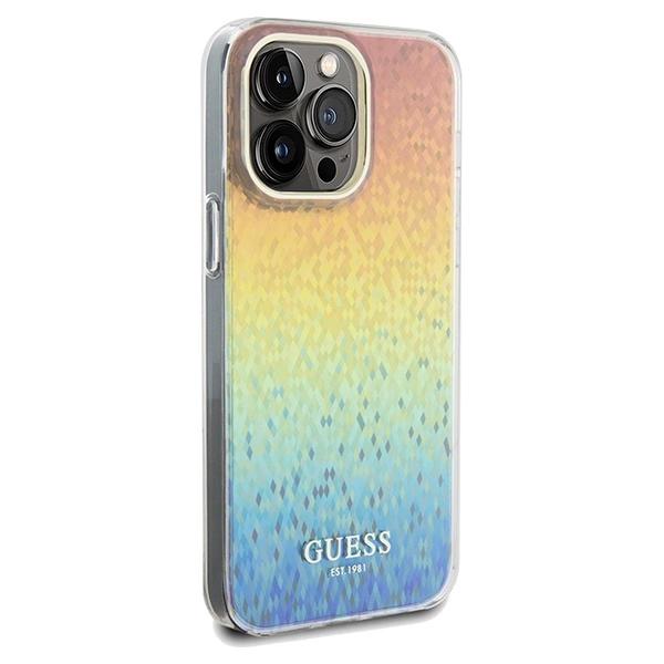 Guess Iml Faceted Mirror Disco Iridescent Case For Iphone 13 Pro Max - Multicolored