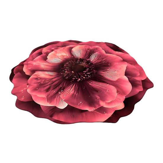 3D Flower Bathroom Rug Anti-Slip Absorbent Floor Mat Realistic Flower Area Rug for Entrance Living Room Bathroom Bedroom