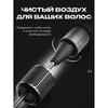Фен, профессиональный фен 2500 Вт, в комплекте 5 насадок и держатель для фена, фиолетовый