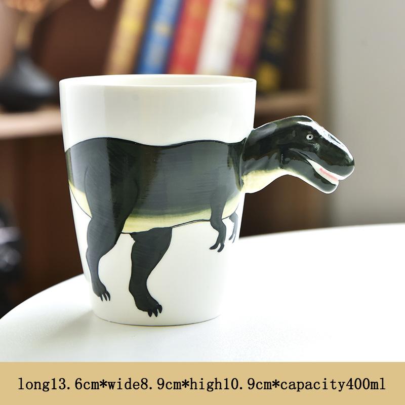 Creative Dinosaur Shaped Water Cup Cute Animal Ceramic Mug Office Water Cup Breakfast Cup Gift Coffee Mug Home Decoration