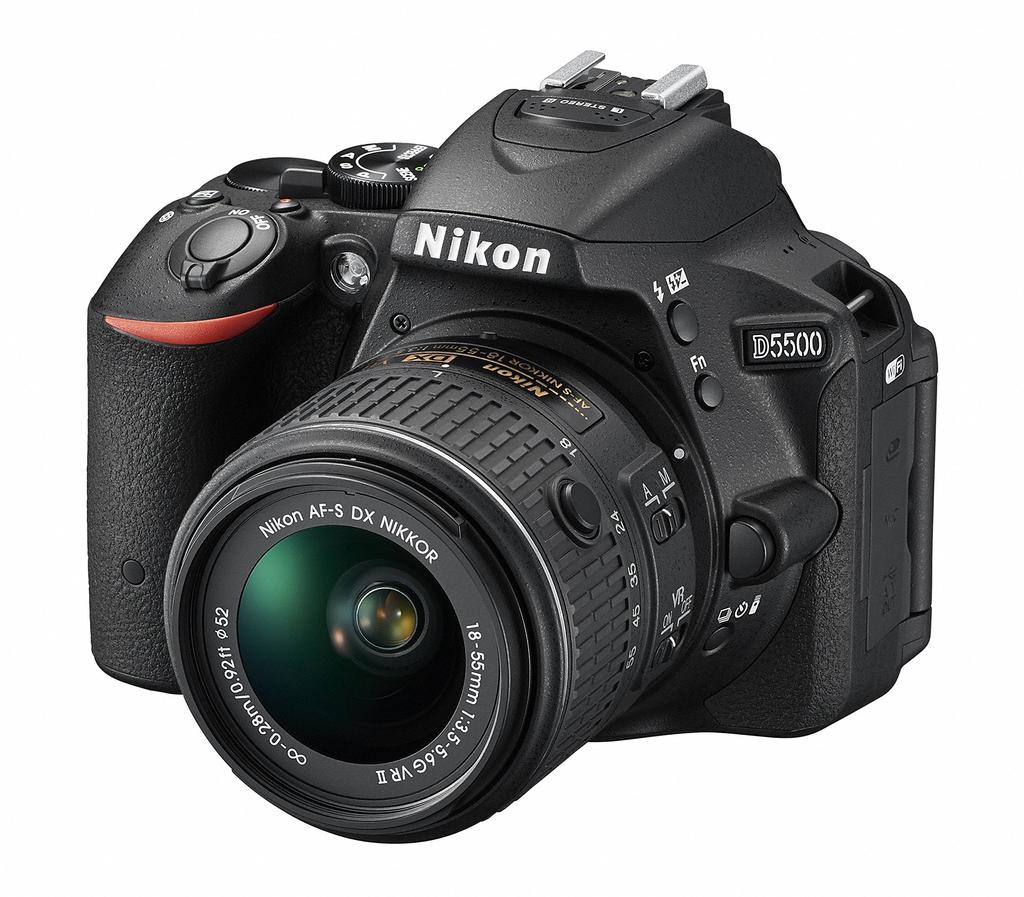 [Refurbished] Nikon D5500 Digital SLR Camera with 18-55 VRII Lens Kit, Black, 24.1 Megapixels, 3.2-inch LCD, and Touch Panel, D5500LK18-55BK