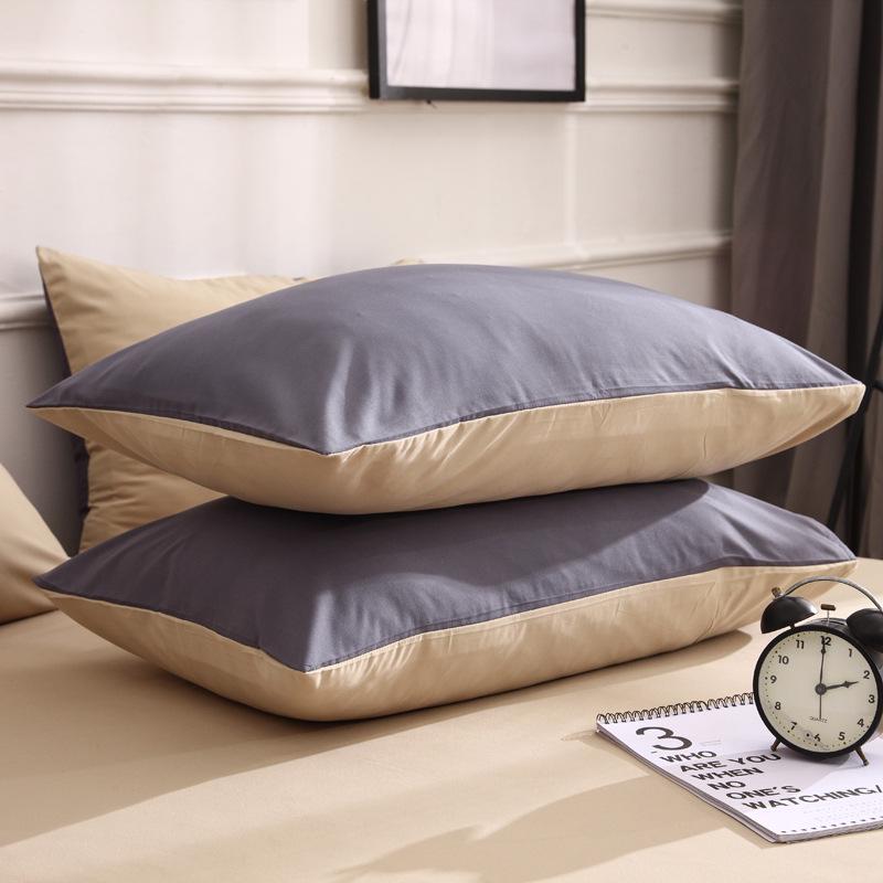 Наволочки в скандинавском стиле однотонные 47x74 см (Пара) для домашнего текстиля