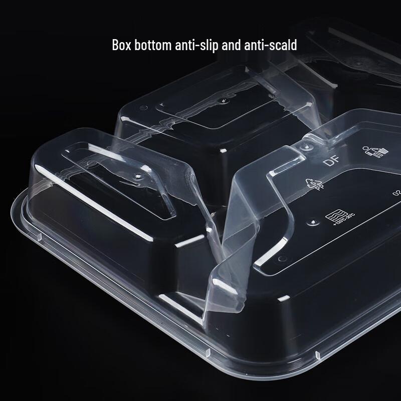 Ronghe Disposable PP 6-Compartment Takeaway Food Containers