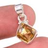 Натуральный драгоценный камень цитрин ручной работы из стерлингового серебра 925 пробы, подарочный кулон 1 дюйм w9k33