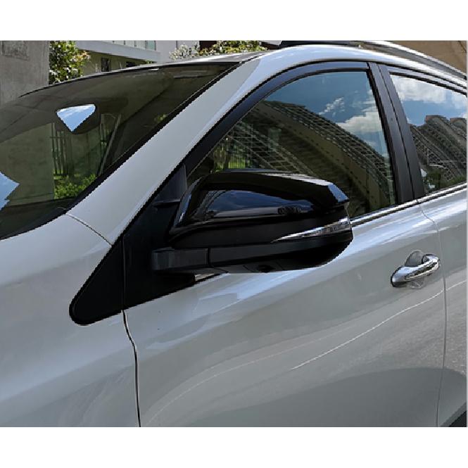 For Toyota Highlander 2015- Bright Black Side Mirrors Rearview Trim Cover 2P