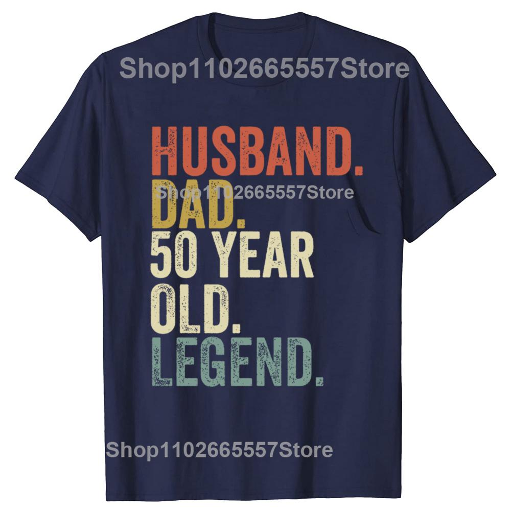 Funny 50th Birthday for Unisex Vintage Dad Born in 1975 Husband Tshirts Unisex Fashion Tshirt 100 Cotton Loose Oversized T Shirt