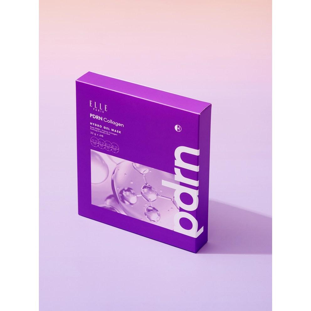 [ELLE PARIS] PDRN Collagen Hydrogel Mask [Clinically Proven Elasticity Improvement], 4 Sheets