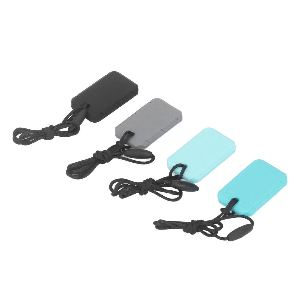 4pcs Sensory Chew Necklace Food Grade Silicone Reduce Anxiety Safe Soft Sensory Chew Necklace