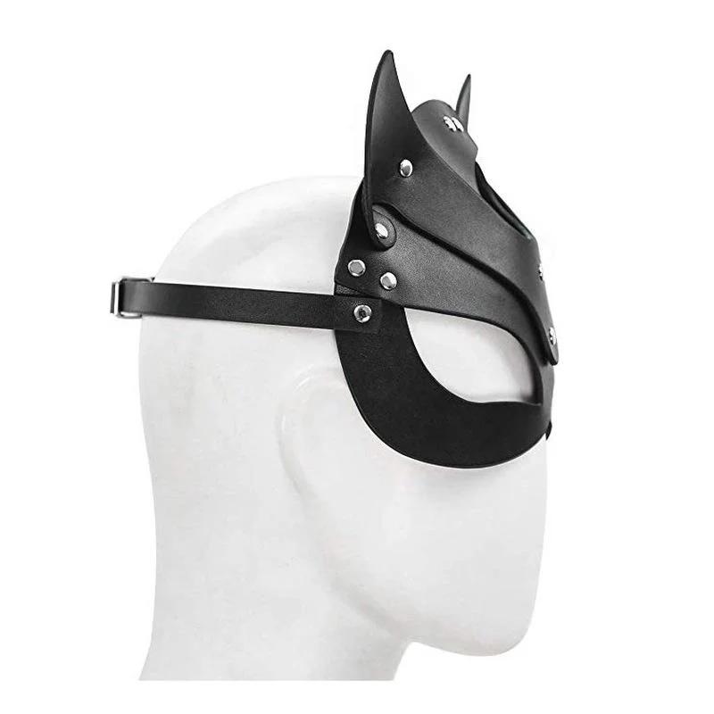 Leather Mask Cat Face Mask Halloween Princess Party Prom Mask Half Face Catwoman Mask