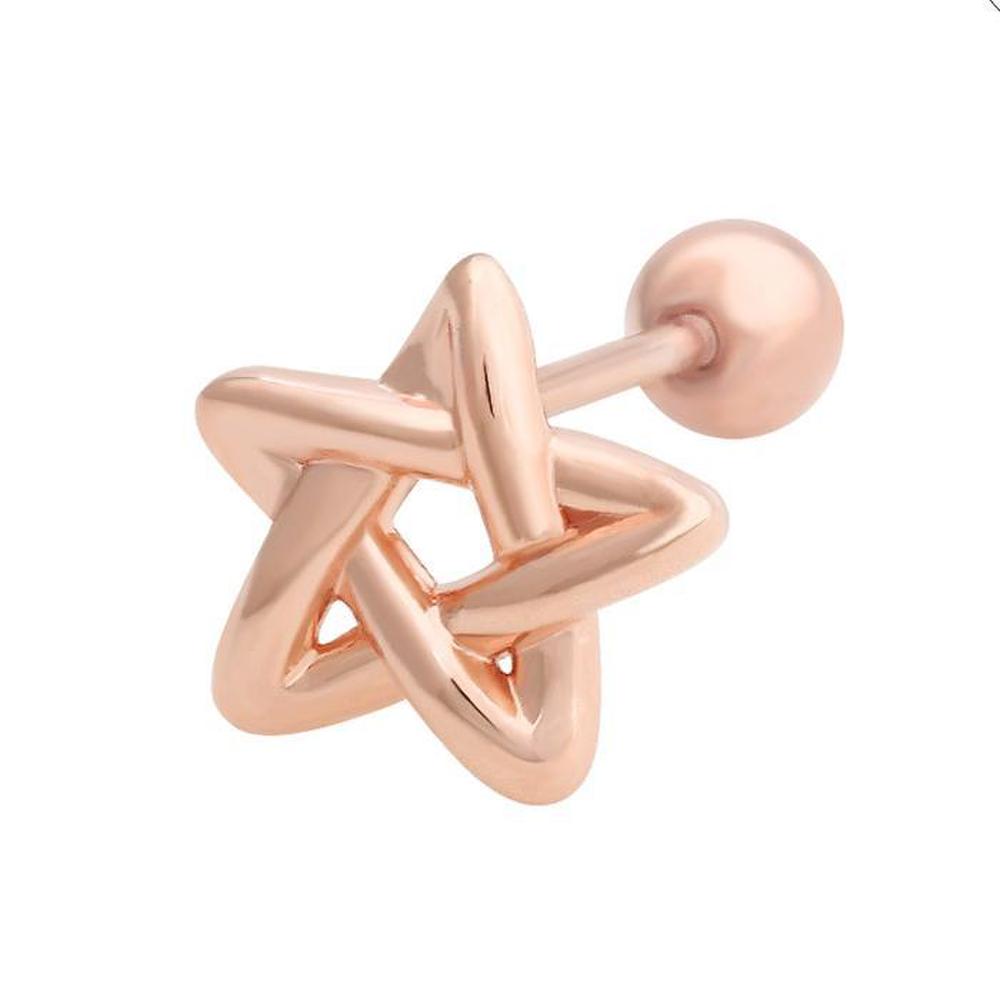 String Star 14K Gold Needle Rose Gold Star Piercing (S8539517)