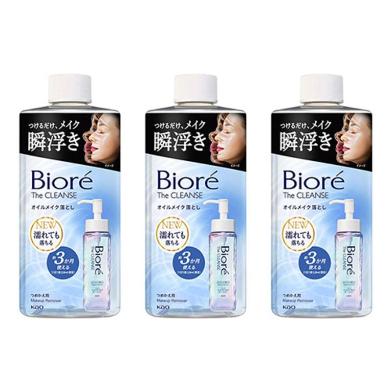 Biore The Cleanse Oil Makeup Remover Refill (approx. 1.8 uses), 280ml, 3 pcs