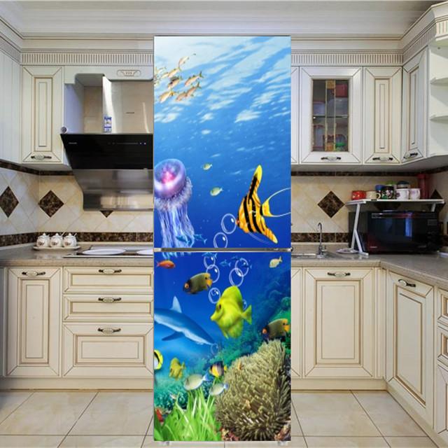 Art New Rose стикер на холодильник с цветочным узором, наклейки на стену, украшение дома, кухня, настенная роспись, декор, современный ремонт