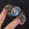 Pietersite Cuff Bracelet Copper Wire Wrapped Bangle Handmade Gemstone Jewelry Unique Adjustable Bangle Copper Wire Wrap Jewelry Gift For Mom