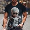 Handsome Boy Pattern T-Shirt For Men Personality 3D Printed Tees Summer Casual Round Neck Tops Short Sleeve Oversized Tee Shirts